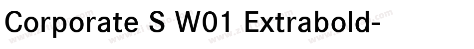Corporate S W01 Extrabold字体转换